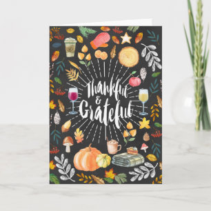 Festiva Tarjeta de Feliz Día de Acción de Gracias