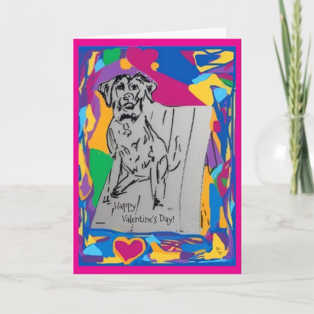 Festiva Tarjeta de Feliz Día de San Valentín (Anverso)