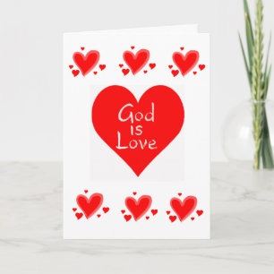 Festiva Tarjeta de Feliz Día de San Valentín Dios es Amor