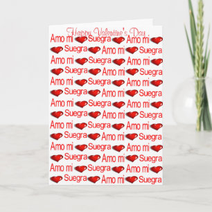 Festiva Tarjeta de Feliz Día de San Valentín Suegra Corazó