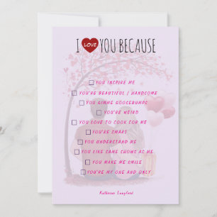 Festiva Tarjeta de Feliz Día de San Valentín - Te Amo Porq