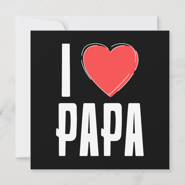 Festiva Tarjeta de Feliz Día del Padre - 'Amo a PAPÁ', Sin (Anverso)
