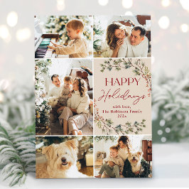 Festiva Tarjeta de Feliz Fiesta Minimal Rosa 5 Fotos