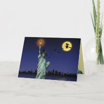 Tarjeta de Feliz Halloween de NYC