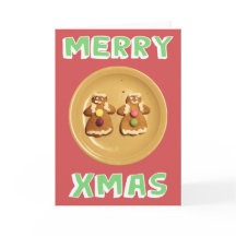 Tarjeta de "Feliz Navidad" para Lesbianas (en blan