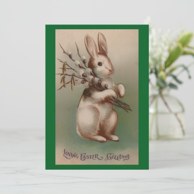 Festiva Tarjeta de Feliz Pascua (Anverso de pie)