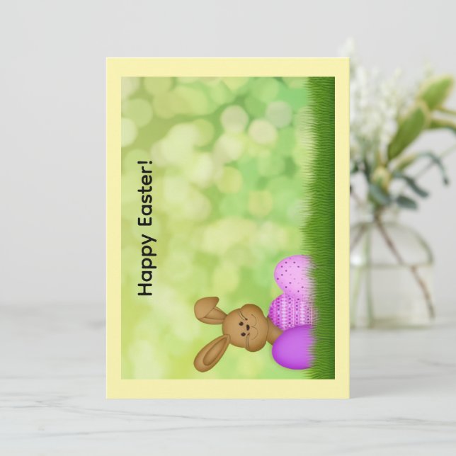Festiva Tarjeta de Feliz Pascua (Anverso de pie)