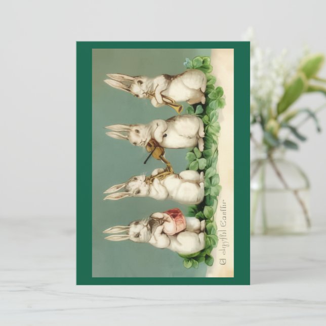 Festiva Tarjeta de Feliz Pascua (Anverso de pie)