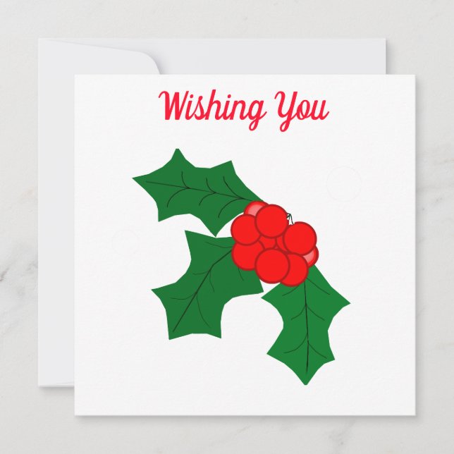 Festiva Tarjeta de Feliz Temporada de Vacaciones (Anverso)