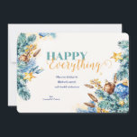 Festiva Tarjeta de Feliz Todo Festivo<br><div class="desc">Una hermosa tarjeta de vacaciones en acuarela para todos. Con ramas de pino en verde azulado y verde, bayas, estrellas y adornos decorativos. (Imagen de pikisuperstar en Freepik). La tarjeta es fácil de personalizar con su texto, fuente y color de fuente. ¿No es exactamente lo que busca? Todos nuestros productos...</div>