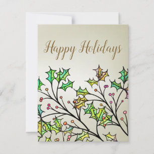 Festiva Tarjeta de feriado Berry para Navidades Guay perfe