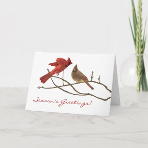 Festiva Tarjeta de feriado para Navidades de Winter Cardin