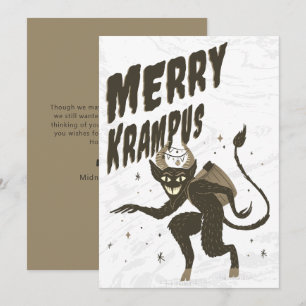 Festiva Tarjeta de feriado para Navidades Merry Krampus