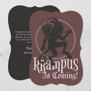 Festiva Tarjeta de feriado para Navidades Merry Krampus