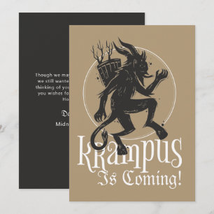 Festiva Tarjeta de feriado para Navidades Merry Krampus