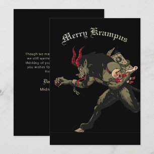 Festiva Tarjeta de feriado para Navidades Merry Krampus