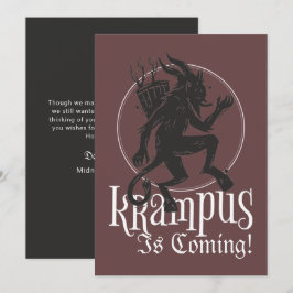 Festiva Tarjeta de feriado para Navidades Merry Krampus