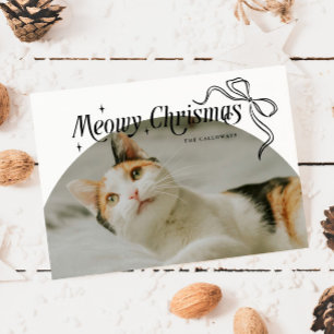 Festiva Tarjeta de festividad de fotos para gato de Meowy
