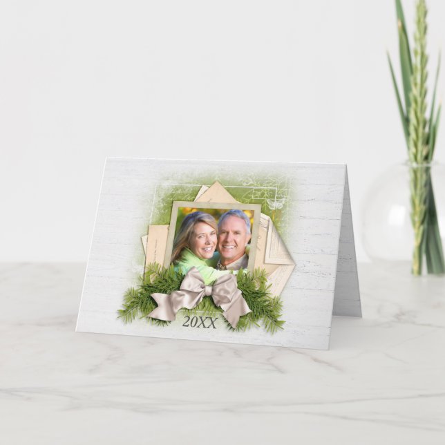 Festiva Tarjeta de festividad de marco fotográfico para Pi (Anverso)