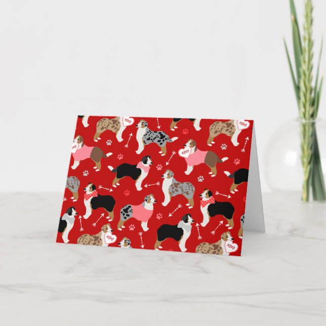 Festiva Tarjeta de festividad del patrón de pastor austral (Anverso)