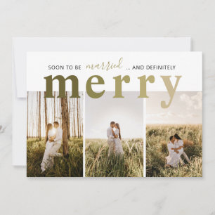Festiva Tarjeta de festividad para fotos casadas y merry r