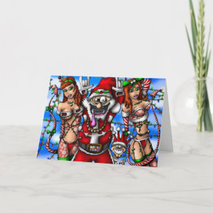 Festiva Tarjeta de fichar de Santa