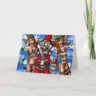 Festiva Tarjeta de fichar de Santa