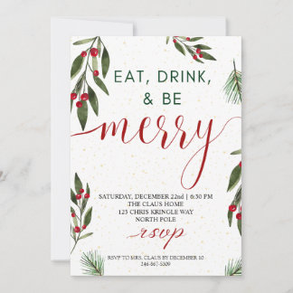 Festiva Tarjeta de Fiesta de Navidades de vacaciones