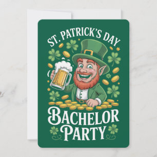 Festiva Tarjeta de Fiesta de Soltero del Día de San Patric