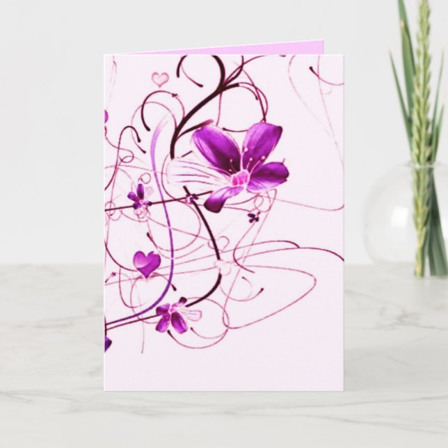 Festiva Tarjeta de Flores de Pascua (Anverso)