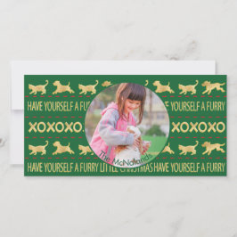 Festiva Tarjeta de foto a pequeños Navidades furtivos a do