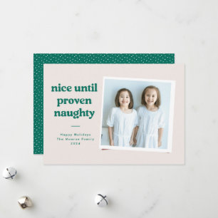 Festiva Tarjeta de foto agradable hasta traviesa - verde