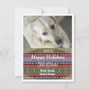 Festiva Tarjeta de Foto con Diseño de Tejido - HAMbyWG