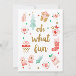 Festiva Tarjeta de foto con guión de vacaciones divertidas