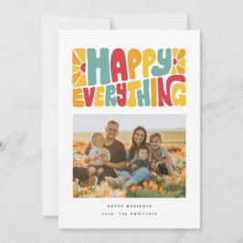 Festiva Tarjeta de Foto con Letras Burbuja Retro Feliz Tod