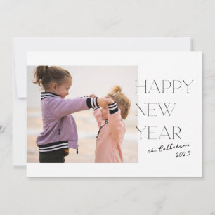 Festiva Tarjeta de Foto de Año Nuevo con Recuerdos Moderno