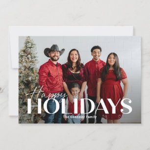 Festiva Tarjeta de Foto de Clásicas y Felices Fiestas en N