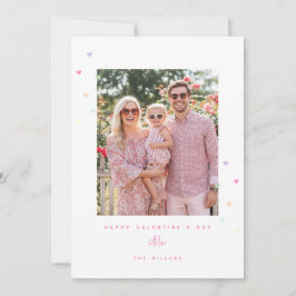 Festiva Tarjeta de Foto de Corazones de Pastel Feliz Día d