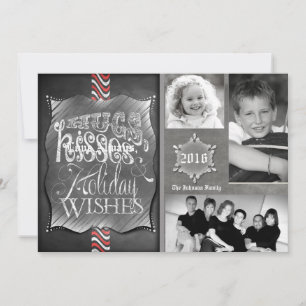 Festiva Tarjeta de FOTO de docente XMAS Chalk Board para N