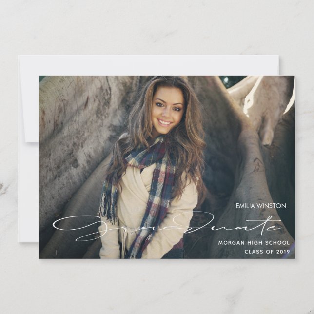 Festiva Tarjeta de foto de elegancia suprema ⎢ graduación (Anverso)