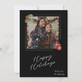 Festiva Tarjeta de Foto de Felices Fiestas