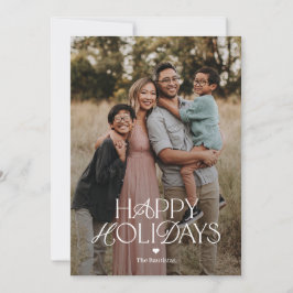 Festiva Tarjeta de Foto de Felices Fiestas Mezcla Espléndi