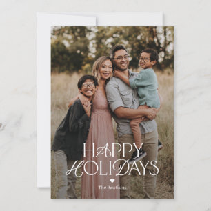 Festiva Tarjeta de Foto de Felices Fiestas Mezcla Espléndi