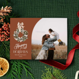 Festiva Tarjeta de Foto de Felices Fiestas Modernas