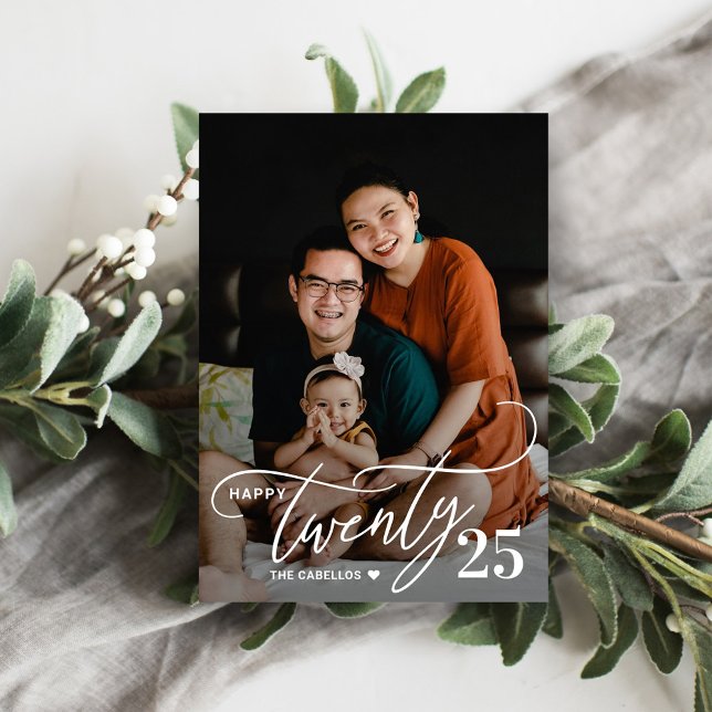 Festiva Tarjeta de Foto de Feliz Año Nuevo Veinticuatro En (Subido por el creador)