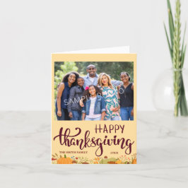 Festiva Tarjeta de Foto de Feliz Día de Acción de Gracias
