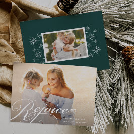 Festiva Tarjeta de Foto de Fiesta | Classic Flourish