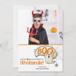 Festiva Tarjeta de Foto de Halloween Boo
