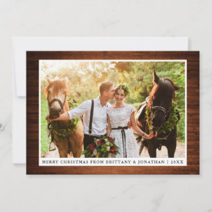 Festiva Tarjeta de foto de la pareja de maderas rusas de n
