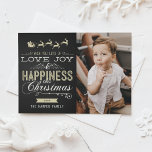 FESTIVA TARJETA DE FOTO DE LOGRO JOY FELICIDAD CHALKBOARD<br><div class="desc">TARJETA DE FOTO DE LOCO,  JOY Y FELICIDAD DE CHALKBOARD NAVIDAD</div>